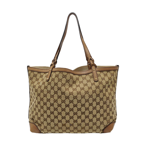 Monogram Canvas Tote Bag Brown