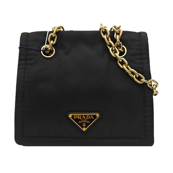 Nylon Shoulder Bag Black