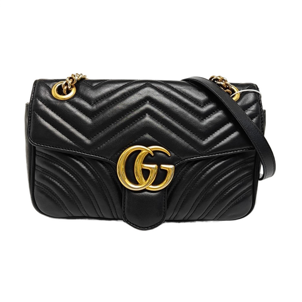 GG Marmont Medium Quilted Calfskin Black