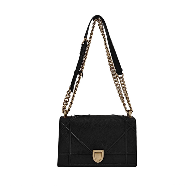 Diorama Small Cannage Calfskin Black