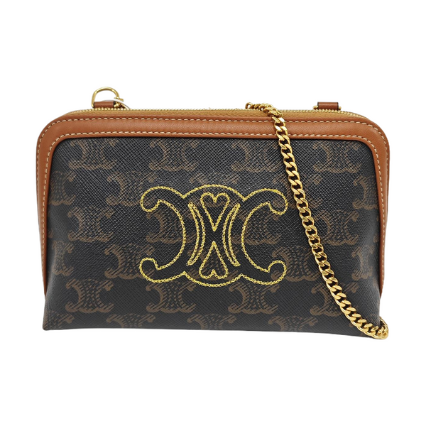 TRIOMPHE Mini Coated Canvas Brown