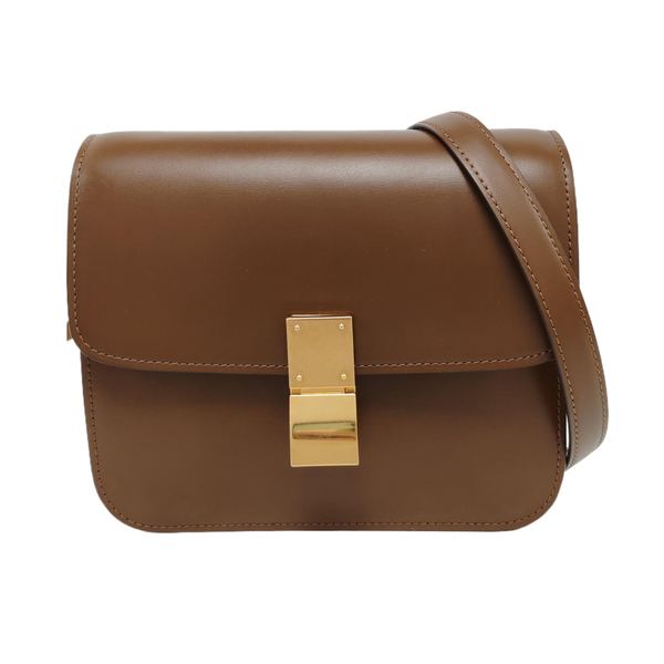 CLASSIC BOX Small Calfskin Brown