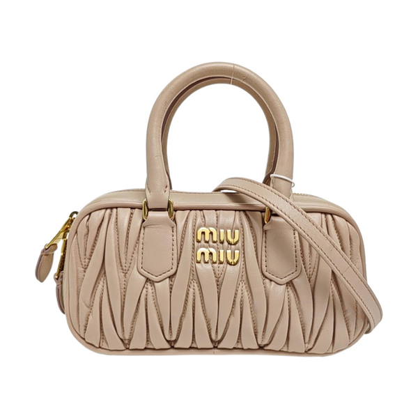 Arcadie Matelassé Small Quilted Lambskin Pink
