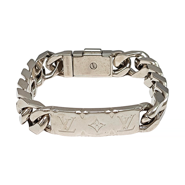 Monogram Metal Silver Bracelet