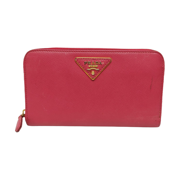 Zippy Wallet Saffiano Calfskin Red Wallet