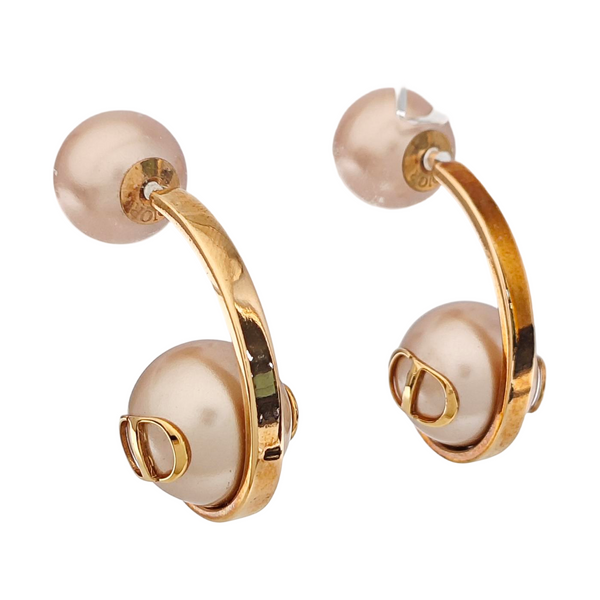 Metal Red Stud Earrings
