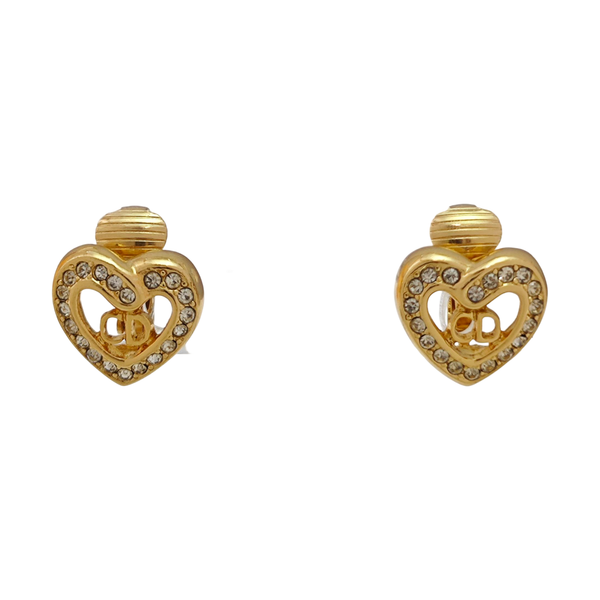 Petit CD Metal Gold Clip On Earrings