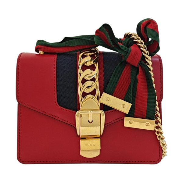 Sylvie Mini Calfskin Red