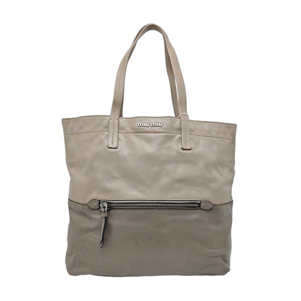 Calfskin Tote Bag Gray