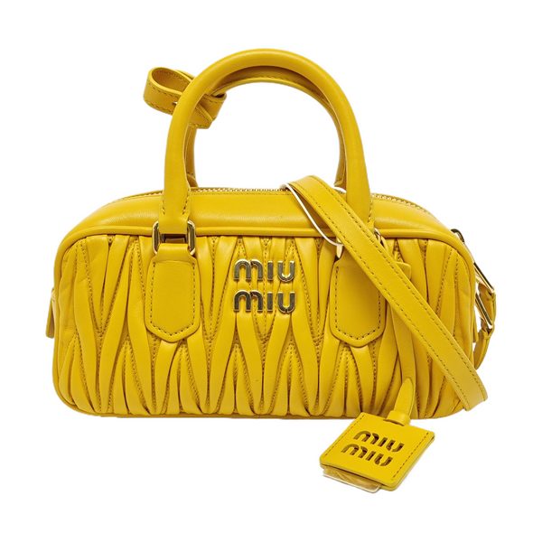 Arcadie Matelassé Small Quilted Lambskin Yellow