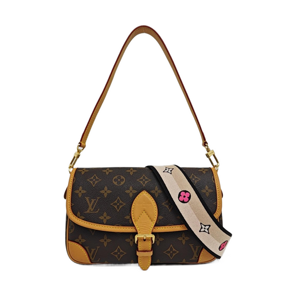 DIANE Monogram Coated Canvas Brown