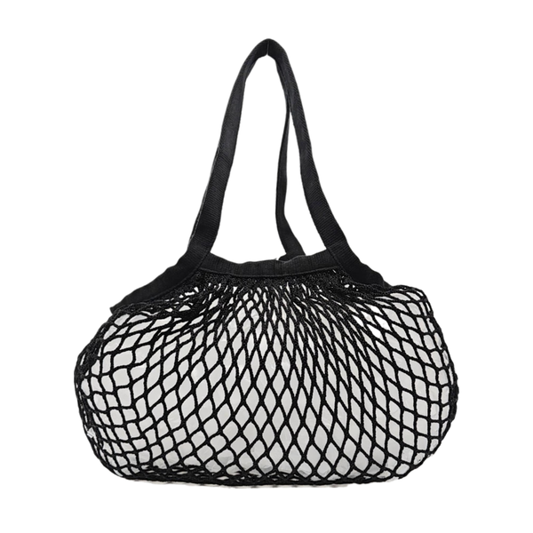 Fabric Top Handle Bag Black
