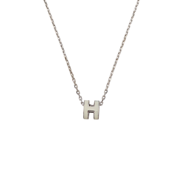 Pop H Metal Silver Necklace