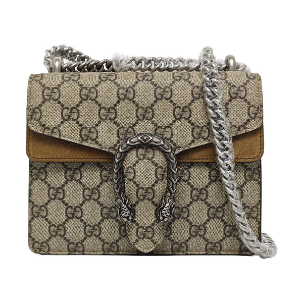 Dionysus Mini Monogram Coated Canvas Beige