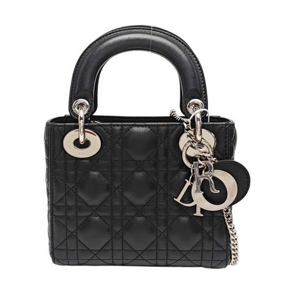 Lady Dior Mini Cannage Lambskin Black