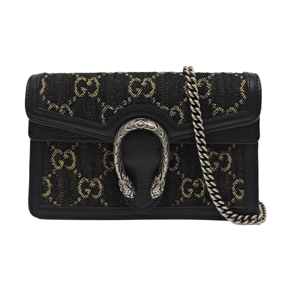 Dionysus Super Mini Monogram Denim Black