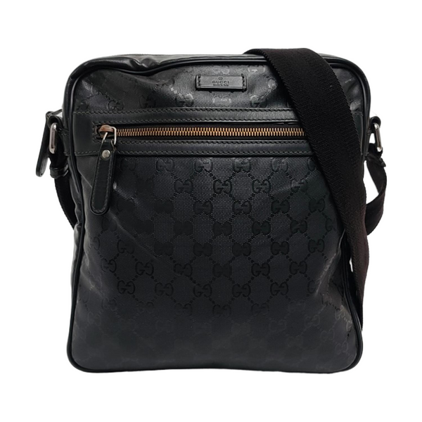 GG Imprime Messenger Monogram Coated Canvas Black