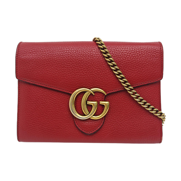 GG Marmont Mini Calfskin Red