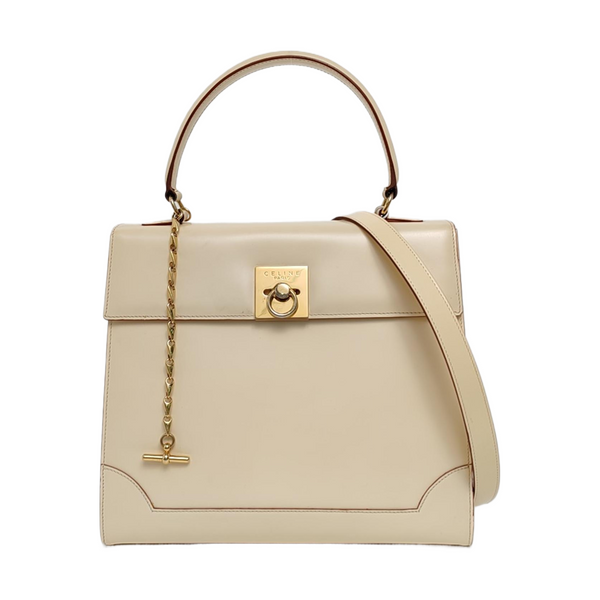Calfskin Shoulder Bag Beige