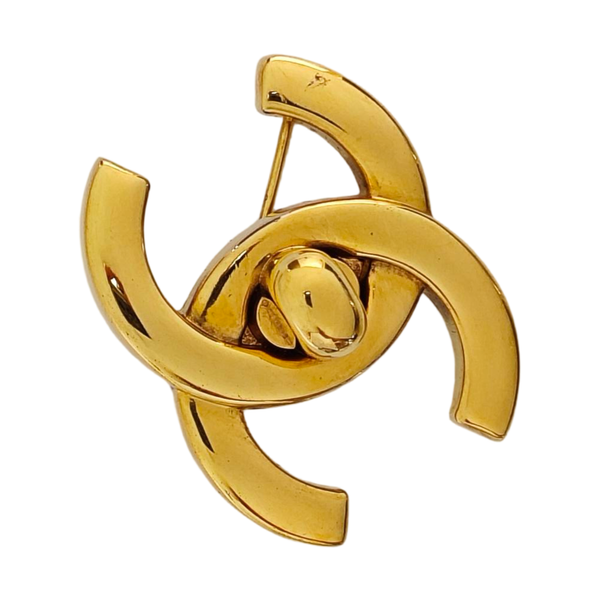 Metal Gold Brooch