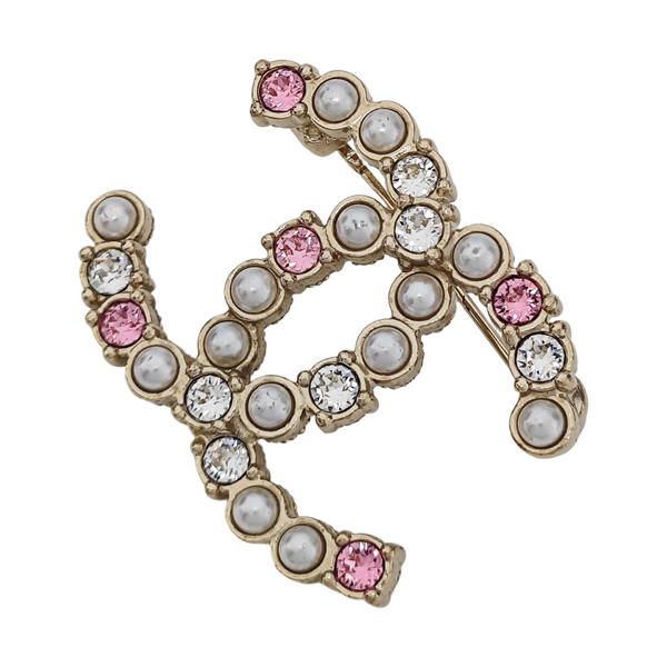 CC Logo Metal Multicolor Brooch