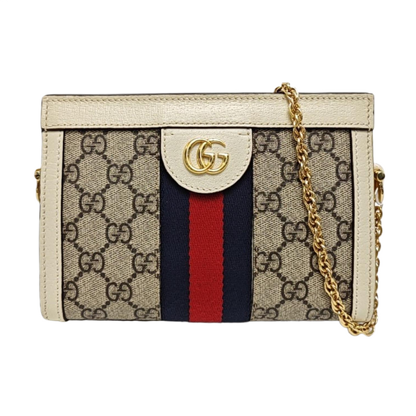 Ophidia Mini Monogram Coated Canvas Beige