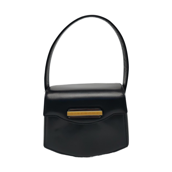 Calfskin Top Handle Bag Black