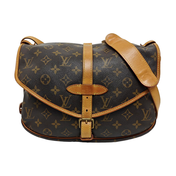 SAUMUR 30 Monogram Coated Canvas Brown