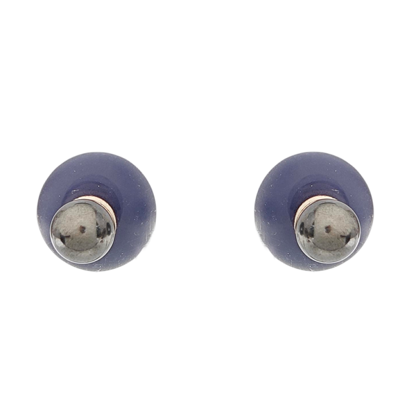 Dior Tribales Metal Silver Stud Earrings
