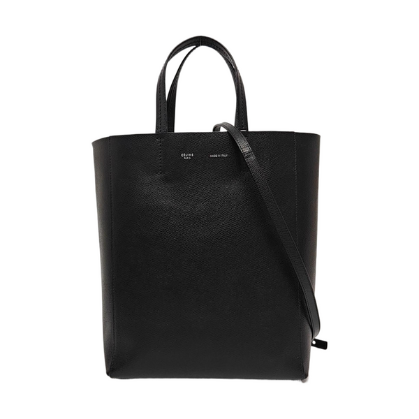 Authenticated pre-owned VERTICAL CABAS Small Calfskin Black - Tote Bag at Looply