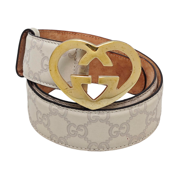 Leather Belt White