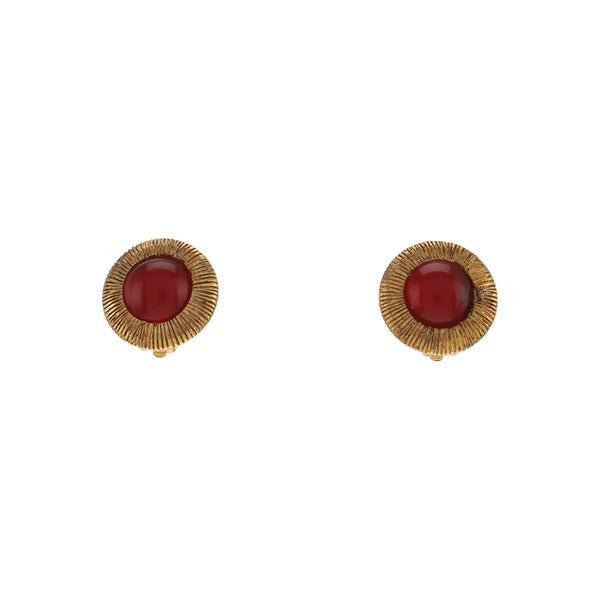 Metal Gold Clip On Earrings