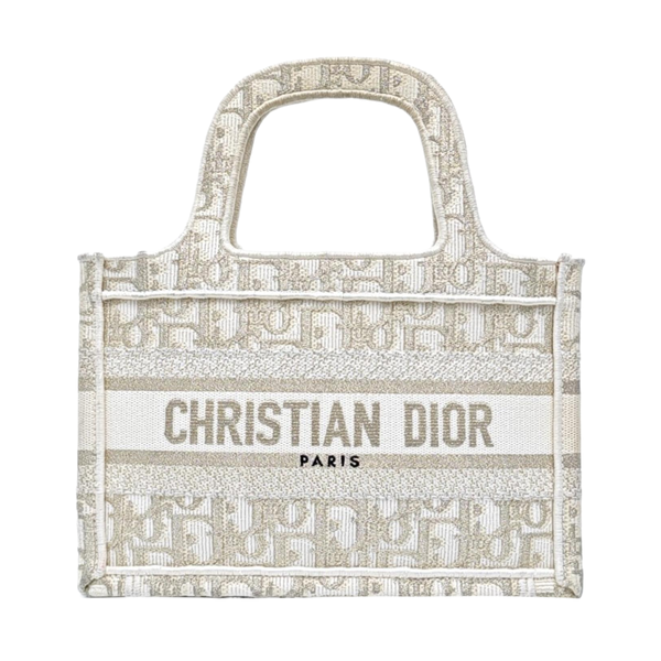 Book Tote Mini Oblique Canvas Gold