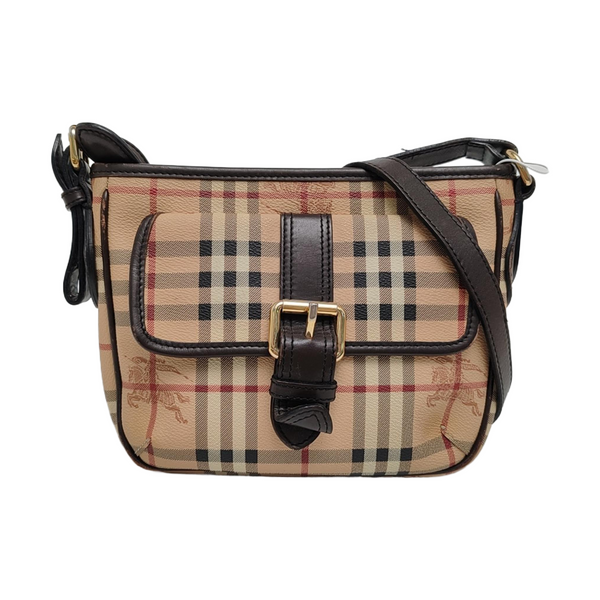 Coated Canvas Shoulder Bag Beige