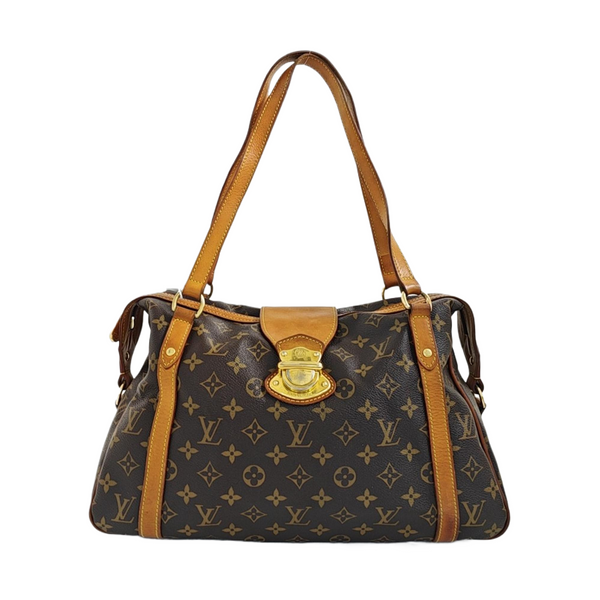 STRESA Monogram Coated Canvas Brown