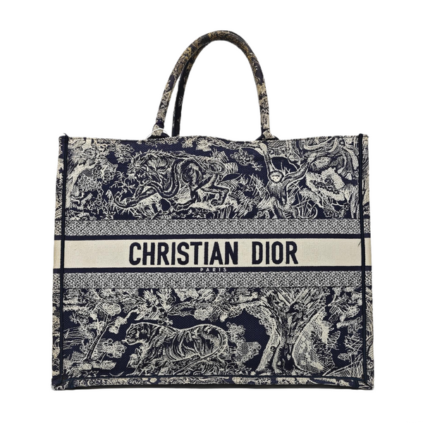 Book Tote Large Fabric Blue