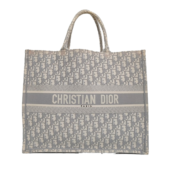 Book Tote Large Oblique Canvas Gray
