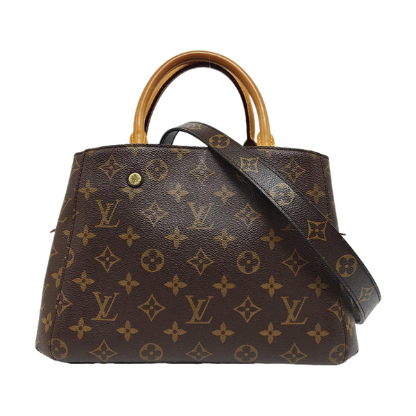 MONTAIGNE BB Monogram Coated Canvas Brown