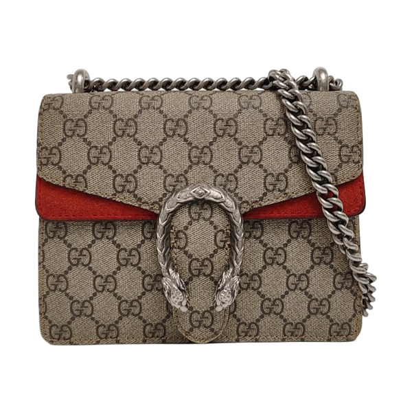 Dionysus Mini Monogram Coated Canvas Beige