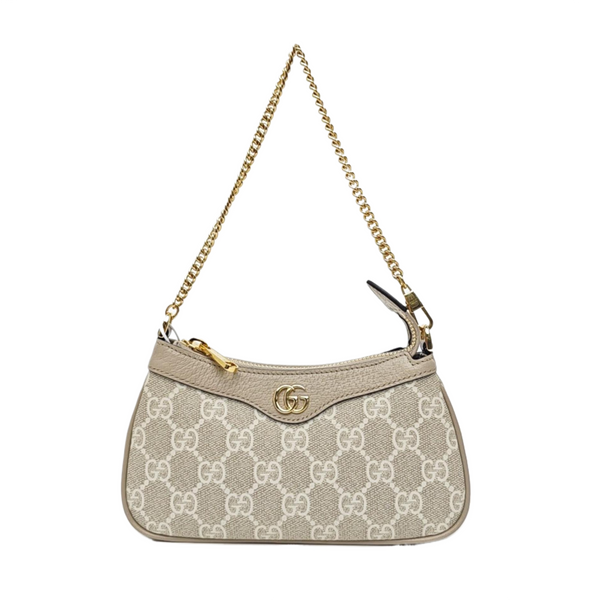 Ophidia Mini Monogram Coated Canvas Beige