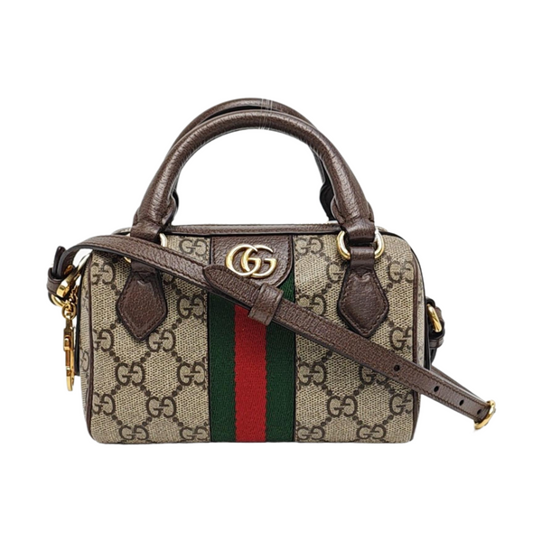 Ophidia Mini Monogram Coated Canvas Beige