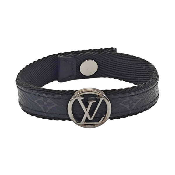 LV CIRCLE Fabric Black Bangle