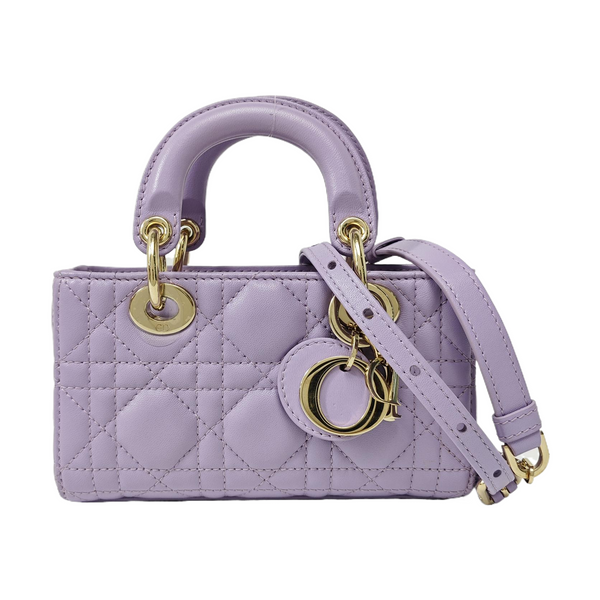 Lady D-Joy Super Mini Cannage Lambskin Purple
