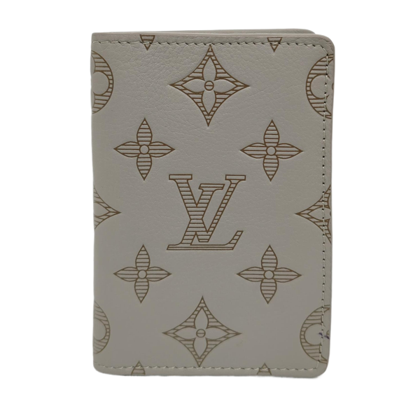 SLENDER Monogram Calfskin Gray Card Holder