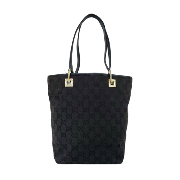Monogram Canvas Tote Bag Black