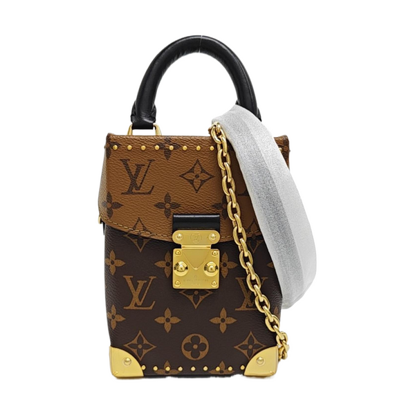 CAMERA BOX Monogram Coated Canvas Brown