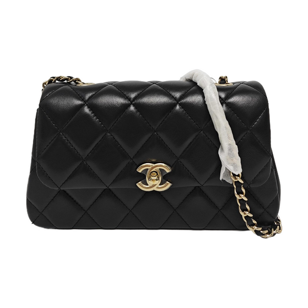 25S Quilted Lambskin Black