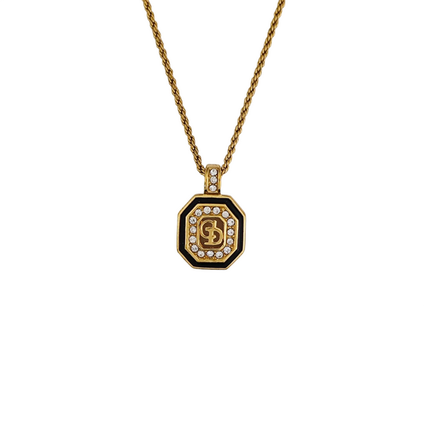 Petit CD Metal Gold Necklace