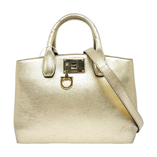 Ferragamo Studio Calfskin Gold