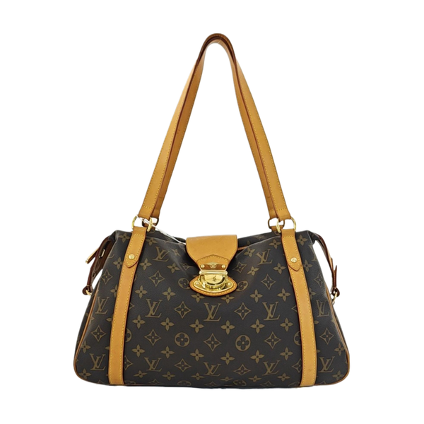 STRESA Monogram Coated Canvas Brown